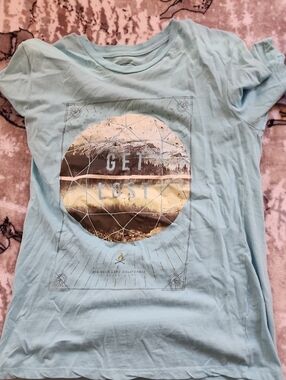 Get Lost Graphic Tee - Light Blue Women’s Top